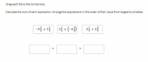 Calculate the sum of each expression. Arrange the expressions in the order of their value from larg