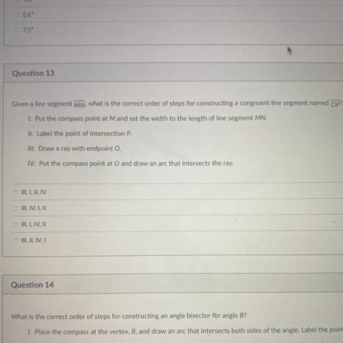 Question 13 
what is the correct order??