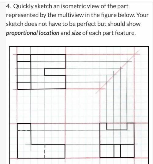 How would an isometric view of this orthographic projection look like?