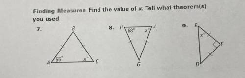 Find the value of x. Tell what theorems you used.
