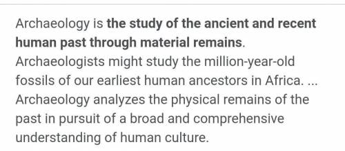 What is archaeological