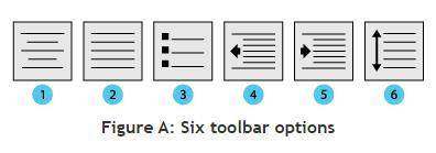 Match the Tools with the name of the tool.

Toolbar OptionsQuestion 1 options:Increase IndentLine