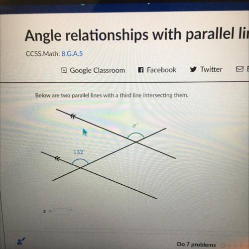 ANGLE RELATIONSHIPS WITH PARALLEL LINES:

Below are two parallel lines with a third line intersect