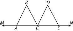 In the figure below, angles 1, 2, 3, and 4 are created by the intersection of line n with parallel