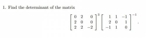 Find the determinant of the matrix.