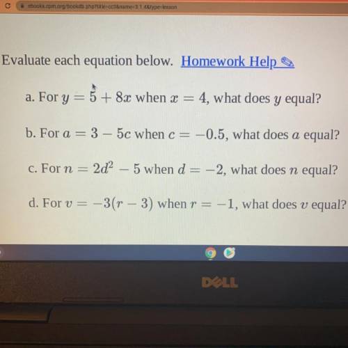 Evaluate each question below