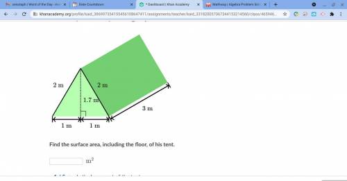 What is area of the whole tent