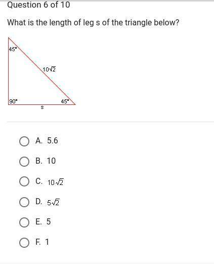 What is the length of the triangle shown below