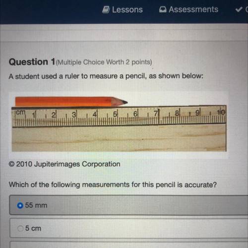 A student used a ruler to measure a pencil, as shown below:

Which of the following measurements f