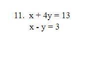 Solve with elimination
Many Thanks