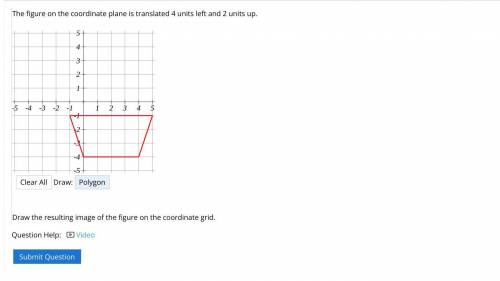 HELP!!! The figure on the coordinate plane is translated as 3 units left and 2 units up.

Draw the