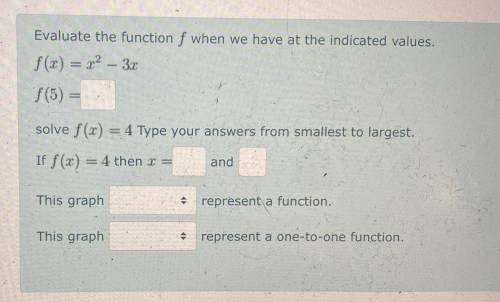 Evaluate the function F when we have at the indicated values