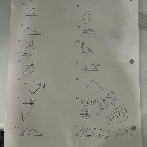 Solve Special triangles. Do any problem you know.