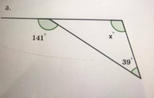 Find the value of x and thank for answer