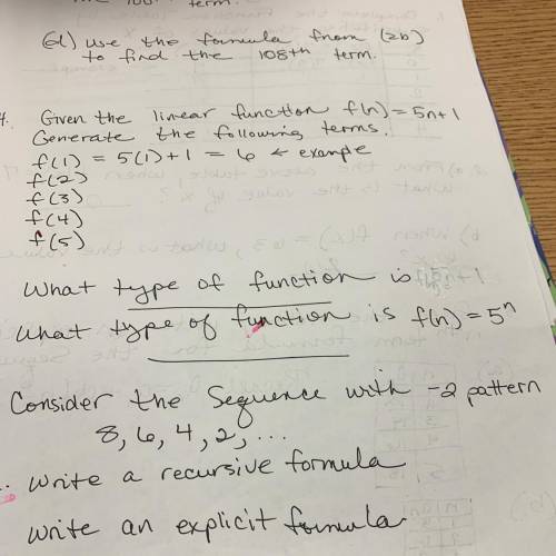 What type of function is f(n) =5n