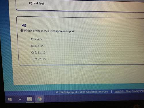 Whoosh of these IS a Pythagorean triple?