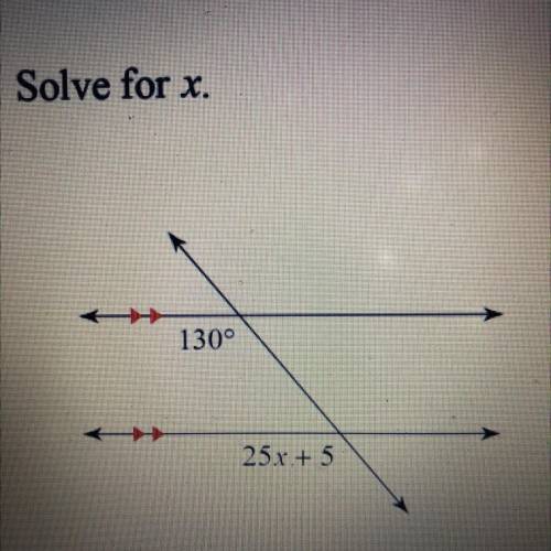 Please help! 
Solve for x
