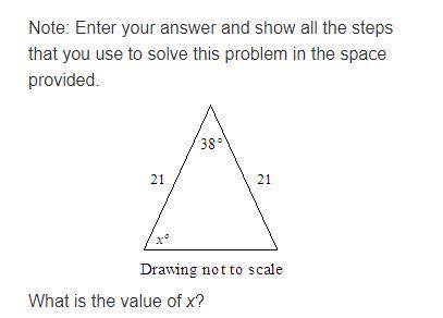 Find the value of x. Attached is the triangle where x is located.