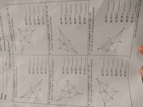 Unit 5 relationship in triangles having trouble working these out please help