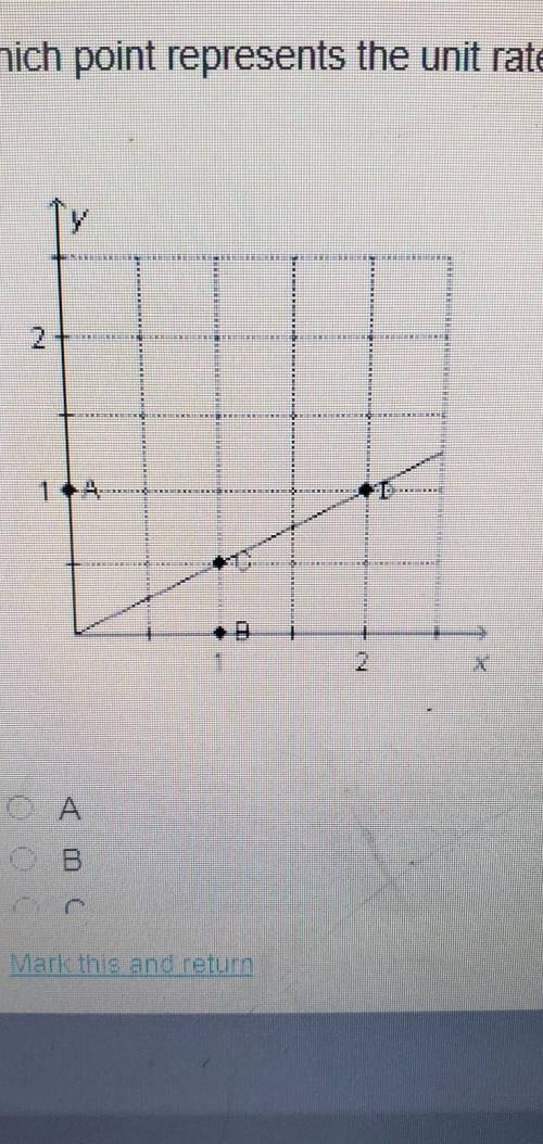 Which point represents the unit rate