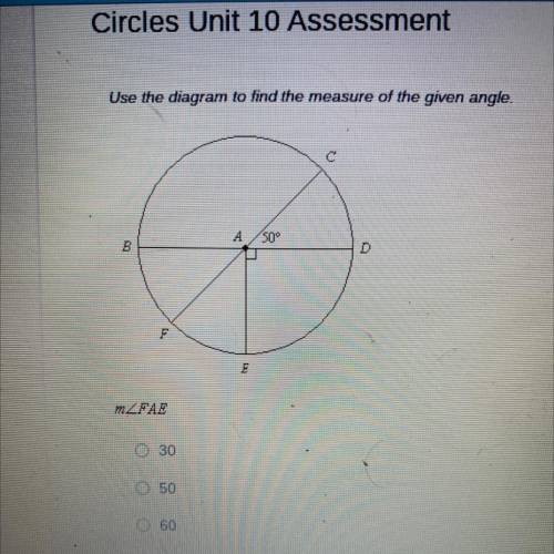 Use the diagram to find the measure of the given angle.