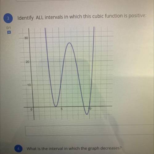 PLSSSSSSS HELPP!!! (Identify ALL the intervals in which this cubic function is positive)