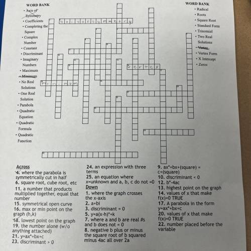 Can someone complete this crossword puzzle