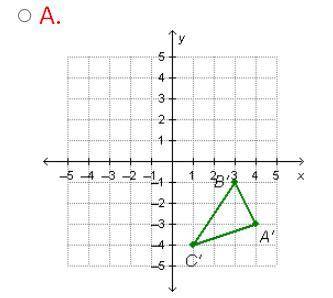 Ricardo drew the triangle that is shown below.

see picture...
Ricardo reflected the triangle acro
