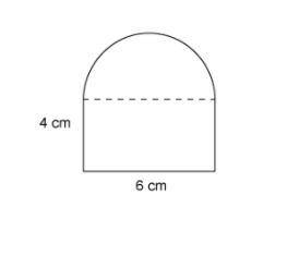 This figure consists of a rectangle and semicircle.

What is the area of this figure?
Use 3.14 for