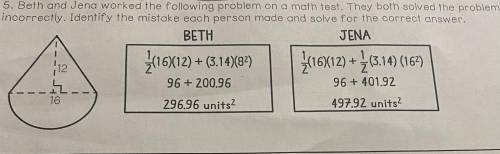 Beth and Jena worked the following problem on a math test. They both solved the problem incorrectly