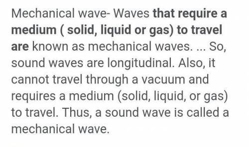 Why longitudinal wave called mechanical wave?