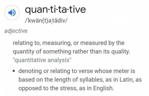 So I don’t understand quantitative, help me anyone please?