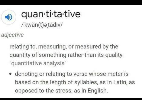 So I don’t understand quantitative, help me anyone please?