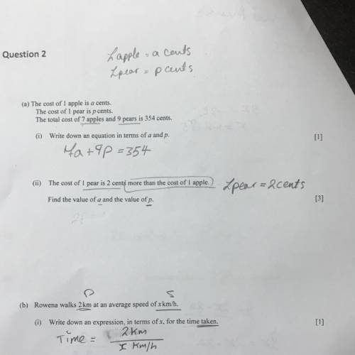 Any help question 2(a) i and ii plzz
