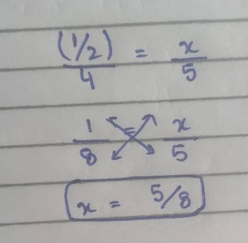 You have to solve for X