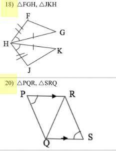 Can the two triangles be proved congruent? If so, what postulate or theorem can be used? SSS, SAS,