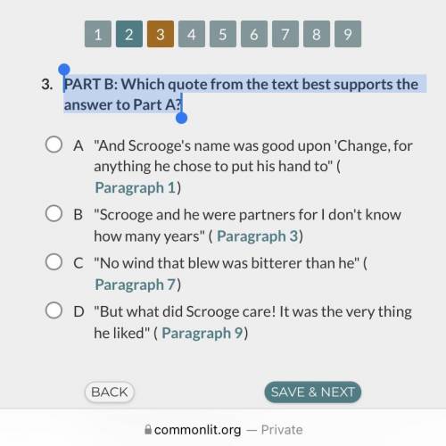 PART B: Which quote from the text best supports the answer to Part A?