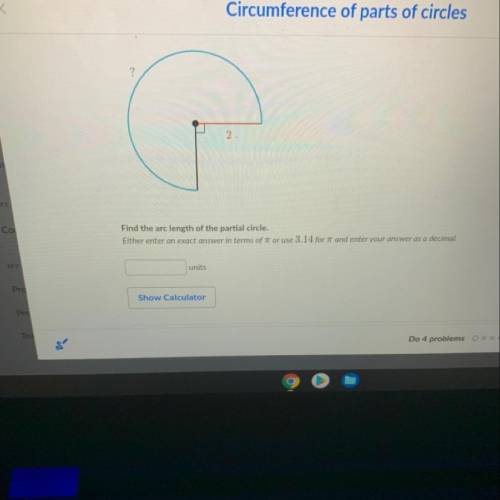 Circumference of parts of circles

Find the arc length of the partial circle
Either enter an act a