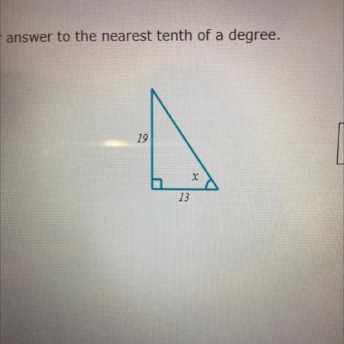 Find x round. your answer to the nearest tenth of a degree