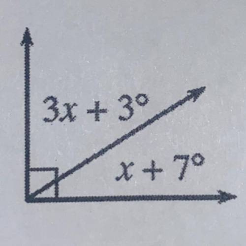 For each diagram below, write an equation and solve for x.