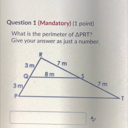 What is the perimeter of PRT? 
Give your answer as just a number.
