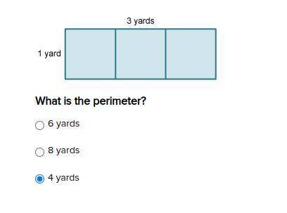 What is the perimeter?
6 yards
8 yards
4 yards