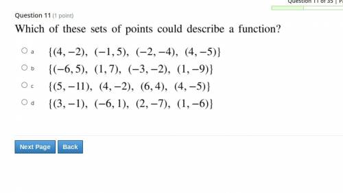 Which of these sets is a function ?