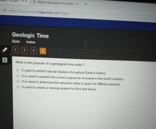 What is the purpose of a geological time scalePLEASE HURRY