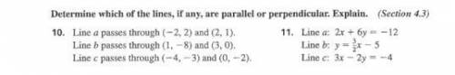 Help! Which are parallel and which are perpendicular
