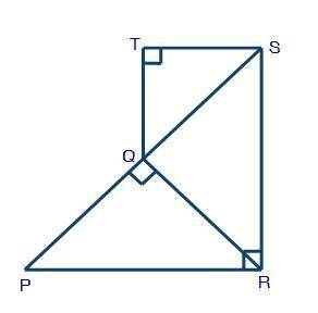 Which triangle is similar to triangle PQR using the Pieces of Right Triangles Similarity Theorem?