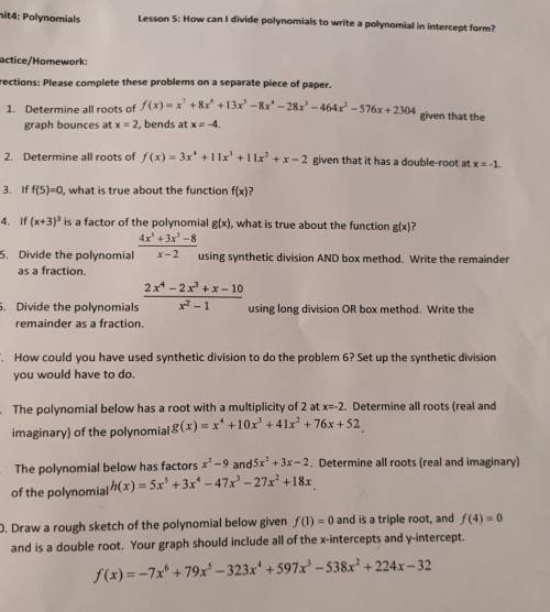 Please help me with math!!! Algebra 2, everything on the picture!