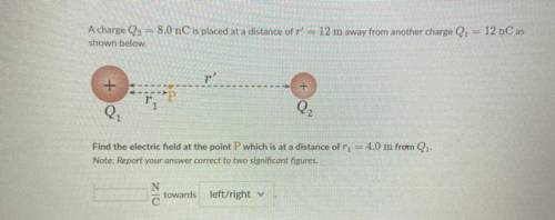 Can you help and explain 
-Electric field-
Im stuck