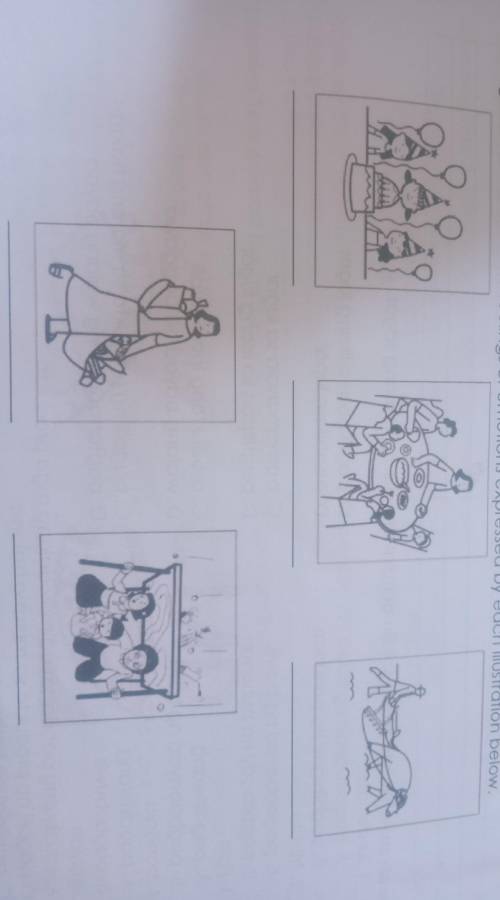 Learning Task 2: Describe the feelings or emotions expressed by each illustration below.

....ans