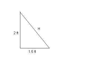 P = 6 ft. Find the length of side H.
3.5 ft
3 ft
2 ft
2.5 ft